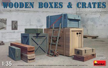 Деревянные ящики 1/35 (Wooden Boxes & Crates) MiniArt 35581 , сборная модель ящиков Миниарт MA35581 фото