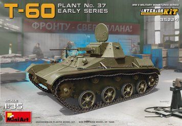 Советский легкий танк 1/35 Т-60 завод №37 осень 1941 (T-60 No.37 Early) MiniArt 35224 , сборная модель Миниарт MA35224 фото