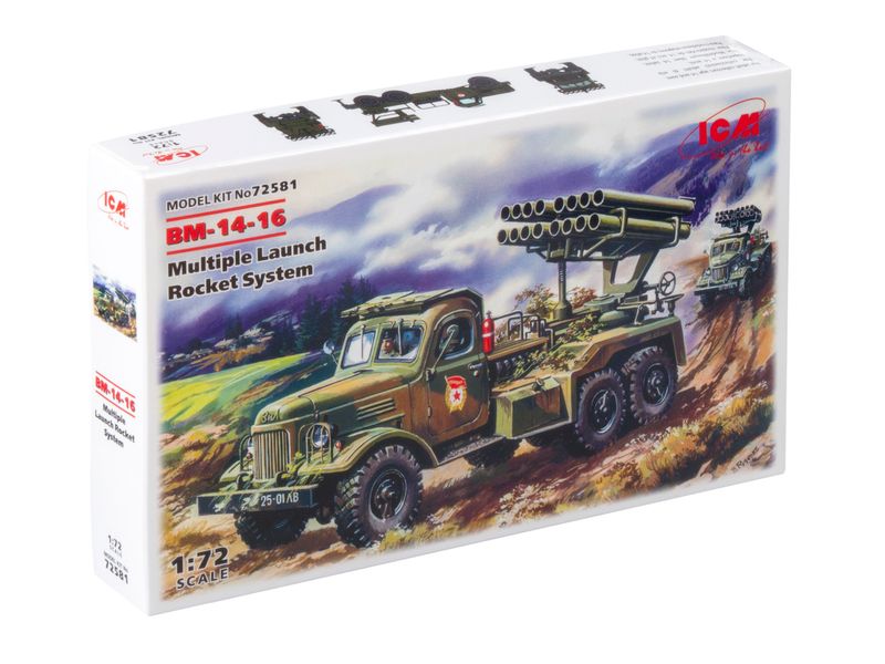 Сборная модель ICM 1/72 БМ-14-16, реактивная система залпового огня 72581 ICM72581 фото