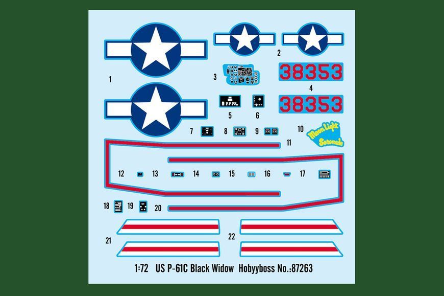 Американский ночной истребитель 1/72 Northrop P-61C Black Widow HobbyBoss 87263 , сборная модель Блэк Видоу HB87263 фото
