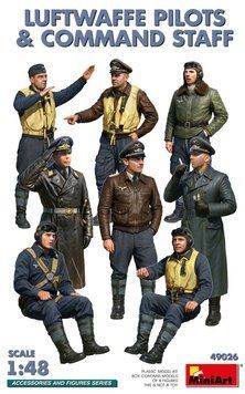 Німецькі пілоти та персонал 1/48 Люфтваффе MiniArt 49026 , збірна модель авіатори Мініарт MA49026 фото