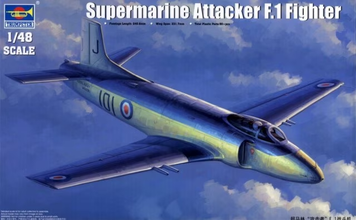 Британский палубный истребитель 1/48 Supermarine Attacker F.1 Trumpeter 02866 , сборная модель Трумпетер TR02866 фото