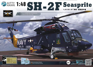 Американский вертолет 1/48 Kaman SH-2F Seasprite Kitty Hawk KH80122 , сборная модель вертолет Китти Хоук KH80122 фото