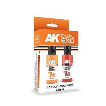 Набір акрилових фарб Коричневий 7A Light Brown & 7B Asteroid Brown Dual Exo Set 7 AK-Interactive AK1549 AK1549 фото