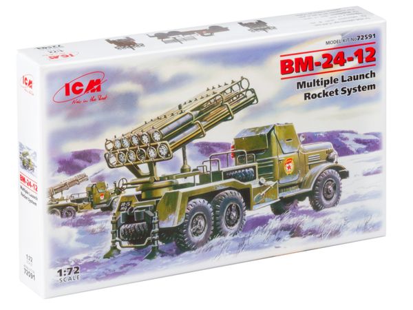 Сборная модель ICM 1/72 БМ-24-12, реактивная система залпового огня 72591 ICM72591 фото