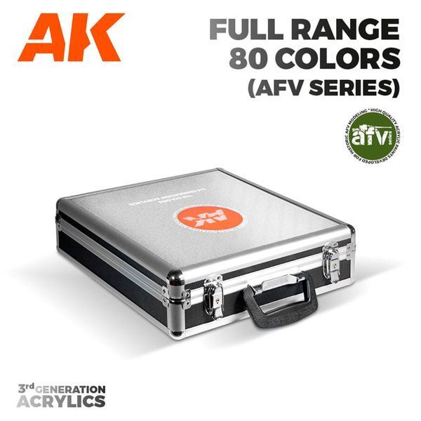 Набор акриловых красок AK Briefcase 80 3Gen &ndash; Палитра Полная Серия AFV (AK Briefcase 80 3Gen &ndash; Colors Full Range AFV Series) AK-Interactive AK11703 AK11703 фото