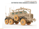 Американська протимінна інженерна машина 1/72 Buffalo 6X6 MPCV A1 T-Model TK7360 , збірна модель Баффало TML-TK7360 фото 4