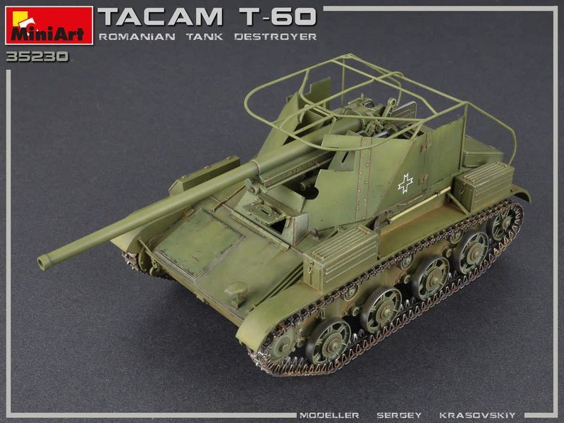Румунський винищувач танків 1/35 TACAM Т-60 (Interior Kit) MiniArt 35230 , збірна модель пт-сау ТАКАМ Мініарт MA35230 фото