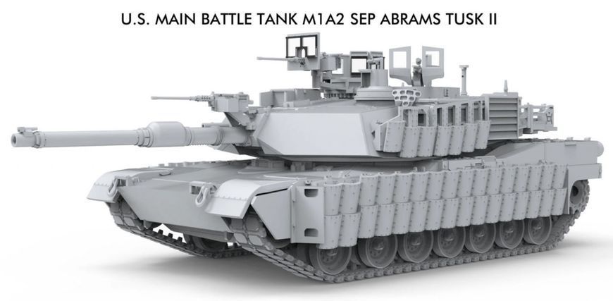 Сборная модель 1/72 американский танк M1A2 SEP ABRAMS TUSK II Meng 72-003 72-003 фото