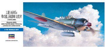 Збірна модель 1/72 японський гвинтовий літак Mitsubishi A6M5c Zero Fighter (Zeke) Type 52 Hei Hasegawa 00453 HS00453 фото
