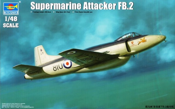 Британский палубный истребитель-бомбардировщик 1/48 Supermarine Attacker FB.2 Trumpeter 02867 , сборная модель TR02867 фото