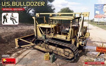 Американский бульдозер 1/35 Caterpillar D7 Special Edition MiniArt 38115 , сборная модель бульдозер Миниарт MA38115 фото