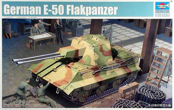 Німецька самохідна зенітна установка 1/35 E-50 Flakpanzer Trumpeter 01537 , збірна модель сзу Флак Трумпетер TR01537 фото
