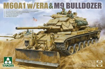 Сборная модель Танк 1/35 M60A1 «Паттон» w/ERA&M9 Бульдозер Таком 2142 2142 фото