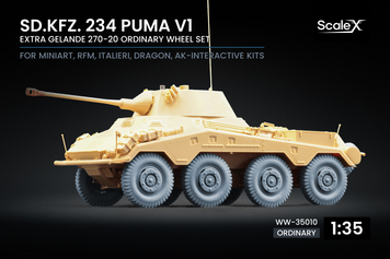 Набор колес 1/35 для Sd.Kfz. 234 Puma v1 Scale X WW-35010 , набор деталировки Пума Скейл Х WW-35010 фото