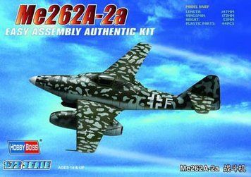 Збірна модель 1/72 німецький реактивний винищувач-бомбардувальник Me262A-2a HobbyBoss HB80248 HB80248 фото
