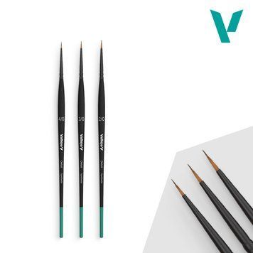 Набор кистей из синтетического ворса Detail Definition Set (№ 2/0, 3/0, 4/0) VAL B02990 VAL B02990 фото