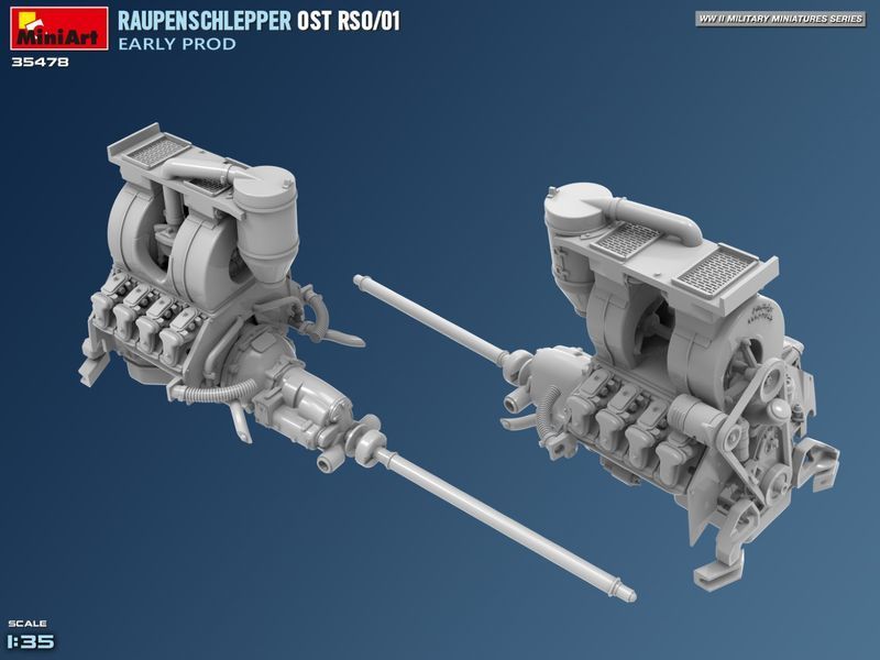 Німецький всюдихідний тягач 1/35 Raupenschlepper Ost RSO/01 Early Prod MiniArt 35478 , збірна модель Мініарт MA35478 фото