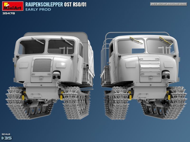 Німецький всюдихідний тягач 1/35 Raupenschlepper Ost RSO/01 Early Prod MiniArt 35478 , збірна модель Мініарт MA35478 фото