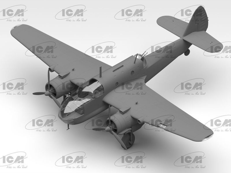 Сборная модель ICM 1/48 Bristol Beaufort Mk.I, Британский торпедоносец-бомбардировщик 2 Мировой Войны 48310 ICM48310 фото