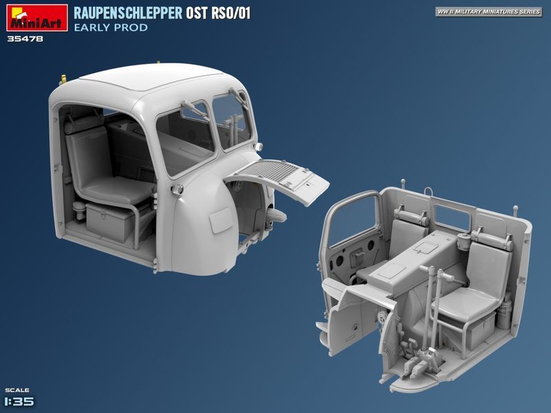 Німецький всюдихідний тягач 1/35 Raupenschlepper Ost RSO/01 Early Prod MiniArt 35478 , збірна модель Мініарт MA35478 фото
