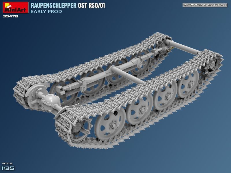 Німецький всюдихідний тягач 1/35 Raupenschlepper Ost RSO/01 Early Prod MiniArt 35478 , збірна модель Мініарт MA35478 фото