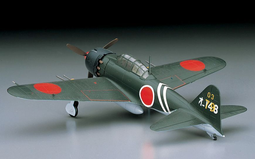Сборная модель 1/72 японский винтовой самолет Mitsubishi A6M5c Zero Fighter (Zeke) Type 52 Hei Hasegawa 00453 HS00453 фото