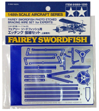 Сталеві дроти для літака 1/48 Fairey Swordfish Tamiya 61069 , комплект фототравлення дроти Тамія TAM61069 фото