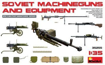 Радянські кулемети та спорядження 1/35 (Soviet Machineguns & Equipment) MiniArt 35255 , збірна модель Мініарт MA35255 фото