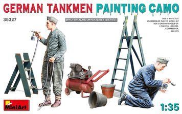 Немецкие танкисты 1/35 маскируют танк (German Tankmen. Painting Camo) MiniArt 35327 , сборная модель Миниарт MA35327 фото
