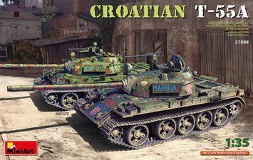 Радянський основний бойовий танк 1/35 Т-55А (Хорватія) (Croatian T-55A) MiniArt 37088 , збірна модель Мініарт MA37088 фото