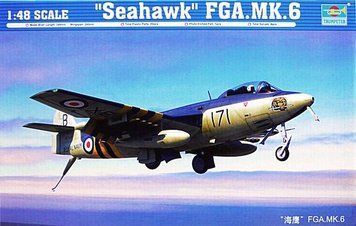 Британский палубный истребитель 1/48 Hawker Sea Hawk FGA.6 Trumpeter 02826 , сборная модель Трумпетер TR02826 фото