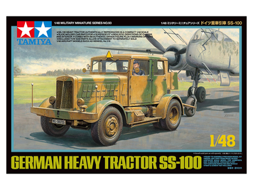 Німецький аеродромний тягач 1/48 SS-100 Tamiya 32593 , збірна модель тягач Ханомаг Тамія TAM32593 фото
