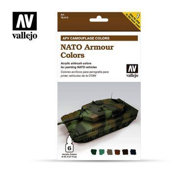 Набір акрилових фарб для аерографу Model Air Кольори НАТО (NATO Armour Colors) 6 шт VAL 78413 VAL 78413 фото