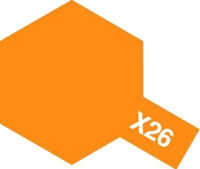 Акриловий лак ACRYLIC MINI X-26 CLEAR ORANGE &mdash; Прозорий помаранчевий Tamiya 81526 TAM81526 фото