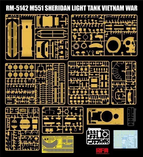 Американский легкий танк 1/35 M551 Sheridan (Vietnam War) Rye Field Model 5142 , сборная модель Шеридан РФМ RM-5142 фото