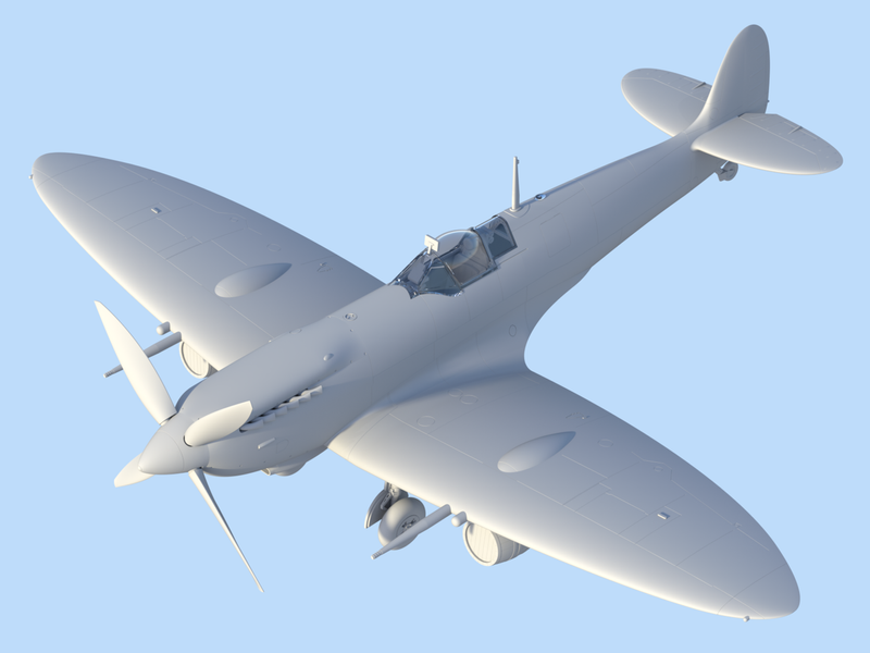 Збірна модель ICM 1/48 Спітфайр Mk.IXC &laquo;Постачання пива&raquo;, Британський винищувач 2 Світовой Війни (48060) ICM48060 фото
