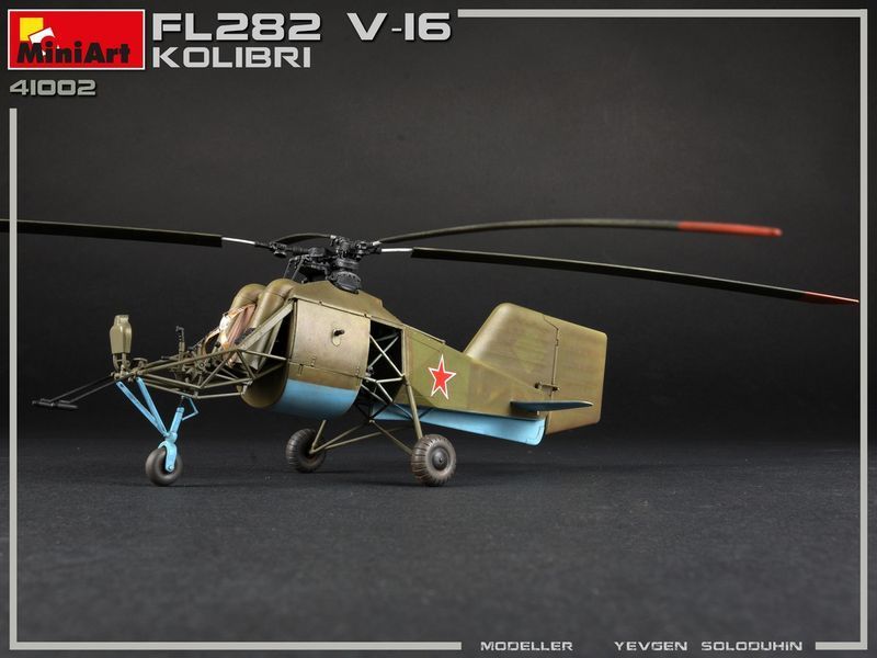 Німецький дослідний вертоліт 1/35 Flettner Fl 282 Kolibri V-16 MiniArt 41002 , збірна модель Колібрі Мініарт MA41002 фото