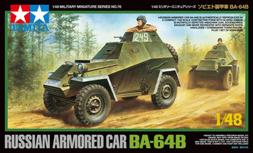 Радянський бронеавтомобіль 1/48 БА-64Б Tamiya 32576 , збірна модель бронеавтомобіль Тамія TAM32576 фото