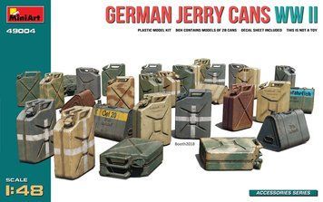 Німецькі каністри 1/48 часів Другої Світової (German Jerry Cans WW2) MiniArt 49004 , збірна модель Мініарт MA49004 фото