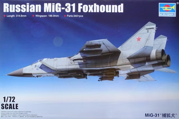 Советский истребитель 1/72 МиГ-31 Foxhound Trumpeter 01679 , сборная модель истребитель Микоян Трумпетер TR01679 фото