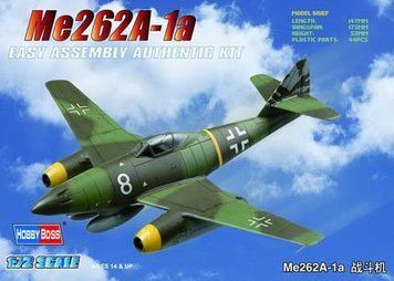 Збірна модель 1/72 німецький реактивний винищувач Me262A-1a HobbyBoss HB80249 HB80249 фото