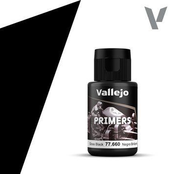 Глянцевая черная грунтовка для металликов (Gloss Black Primer) Vallejo VAL 77660 VAL 77660 фото