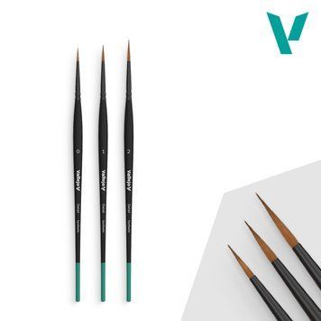 Набор кистей из синтетического ворса Detail Design Set (№ 0, 1, 2) VAL B02991 VAL B02991 фото