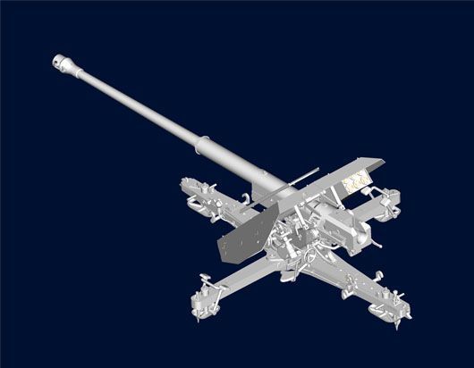 Немецкая полевая пушка 1/35 8.8 cm Pak 43/41 Trumpeter 02308 , сборная модель пушка Пак Трумпетер TR02308 фото