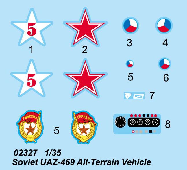 Сборная модель 1/35 Советский военный внедорожник УАЗ-469 Трумпетер 02327 TR02327 фото