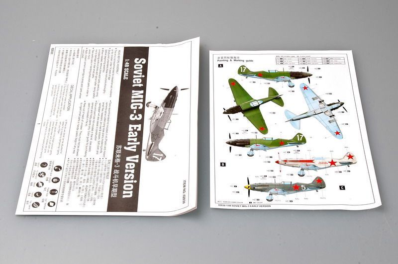 Советский истребитель 1/48 МиГ-3 ранний Trumpeter 02830 , сборная модель перехватчик Трумпетер TR02830 фото