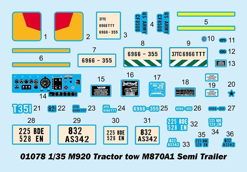 Американский тягач с полуприцепом 1/35 M920 & M870A1 Trumpeter 01078 , сборная модель тягач Трумпетер TR01078 фото