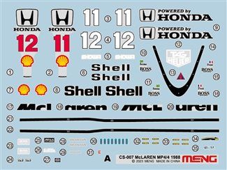 Збірна модель 1/24 Автомобіль McLaren MP4/4 1988 Meng CS-007 CS-007 фото