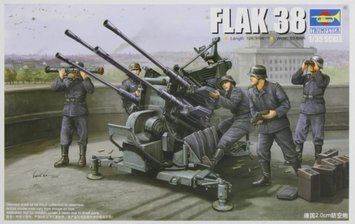 Немецкая зенитная установка 1/35 2 cm Flakvierling 38 Trumpeter 02309 , сборная модель ЗУ Флак Трумпетер TR02309 фото